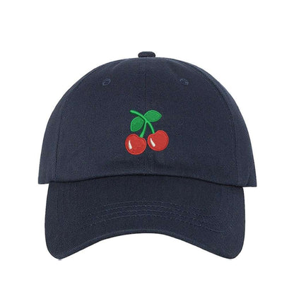 Navy baseball hat embroidered with cherries - DSY Lifestyle