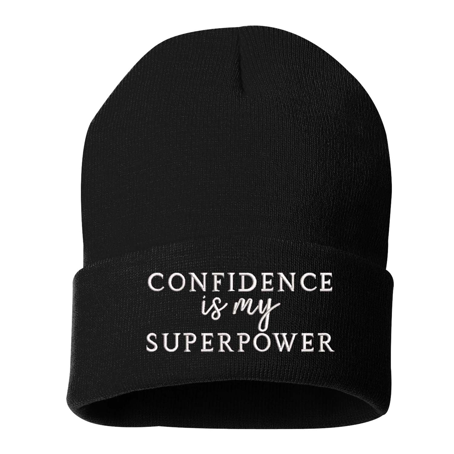 Confidence Is My Superpower Beanie – Bold, Cozy, and Empowering