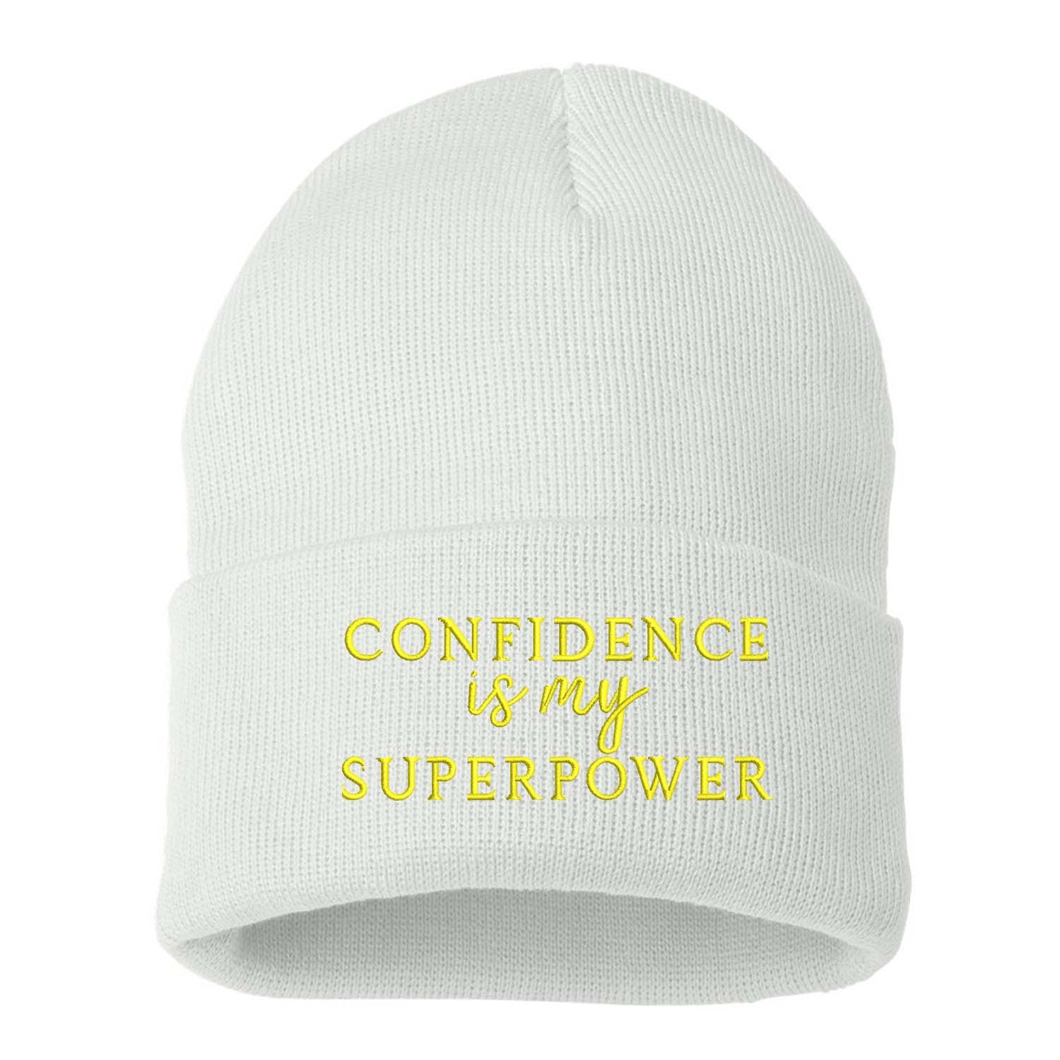 Confidence Is My Superpower Beanie – Bold, Cozy, and Empowering