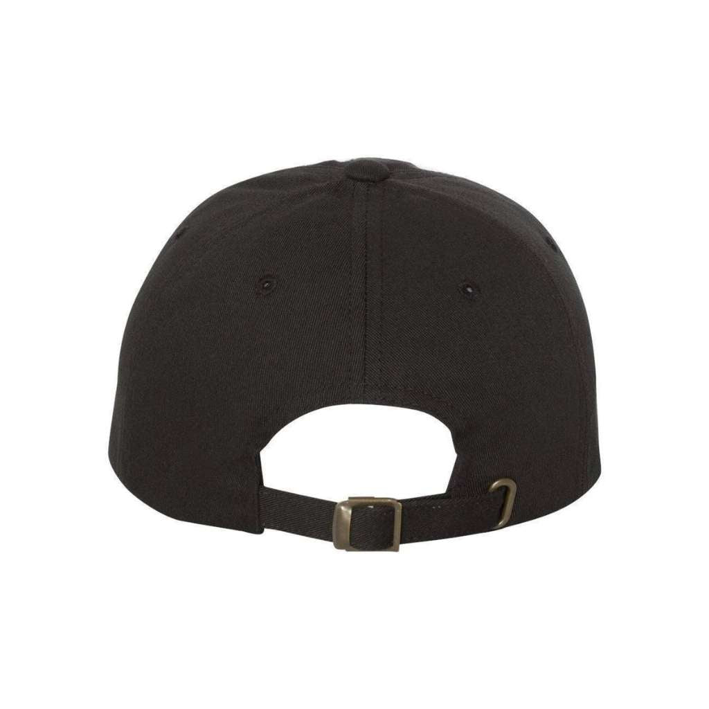 Black distressed trucker hat, featuring an adjustable hook and loop closure for a comfortable and stylish fit - DSY Lifestyle