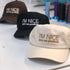 Set of embroidered baseball hats with "I&