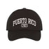 Black baseball hat embroidered with the phrase Puerto Rico 787 - DSY Lifestyle