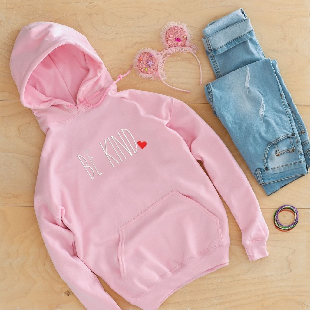 Be kind pink outlet sweatshirt