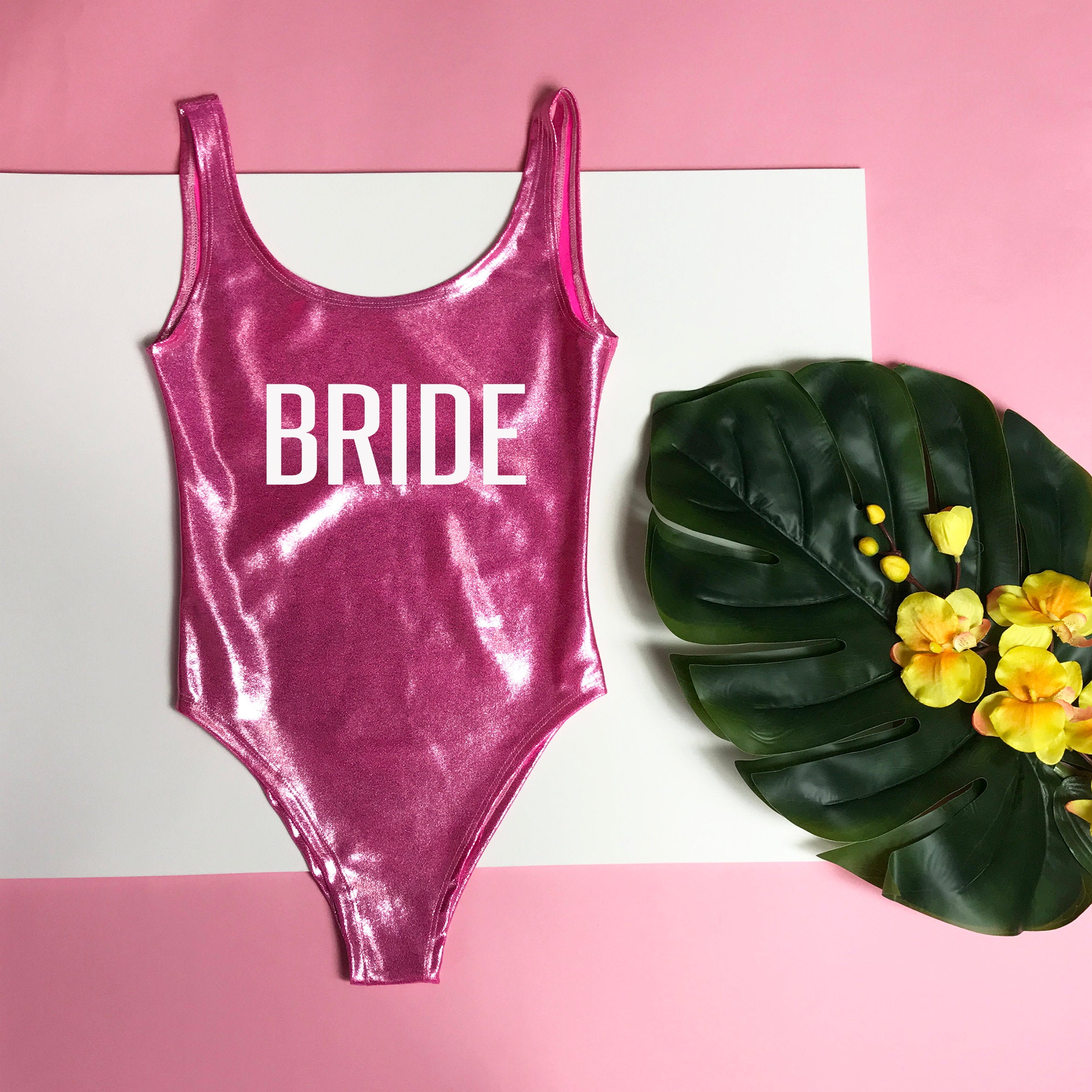 Bride Swimsuit Personalized Bride Swimsuit Onepiece Honeymoon Swim