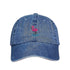 Embroidered flamingo on denim baseball hat - DSY Lifestyle